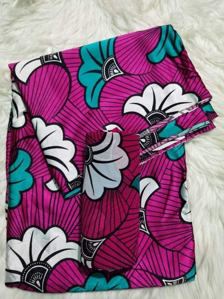 tissu soie et mousseline pagne