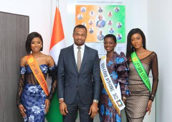 Marlène Kouassi Kany, Miss CI 2022, offre une école de 6 classes à Aboisso grâce aux Fondations LONACI ET COMICI