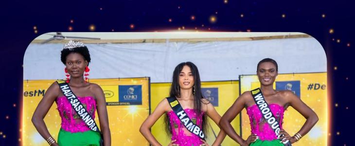 30è Miss CI : Adriana Ziombleoum, 1m84 de grâce et d'ambition, sacrée Miss Haut-Sassandra 2026 à Daloa