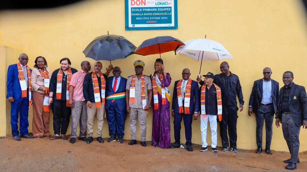 Aboisso : La Fondation LONACI et la Fondation Miss Côte d'Ivoire offrent une nouvelle école aux enfants du quartier SOS Résidentiel