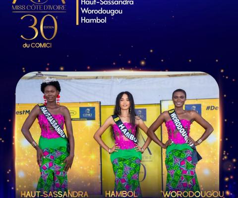 30è Miss CI : Adriana Ziombleoum, 1m84 de grâce et d'ambition, sacrée Miss Haut-Sassandra 2026 à Daloa